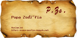 Popa Zsófia névjegykártya